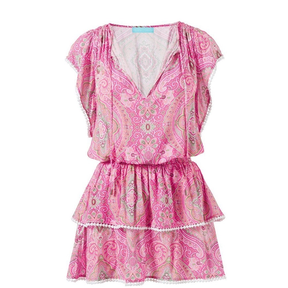 Melissa Odabash Vibrant Pink Paisley Dress